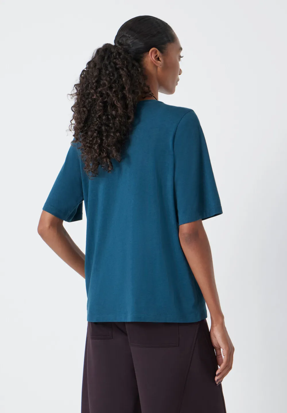 hush Tops & T-Shirts|Reece Drapey T-Shirt Teal Blue
