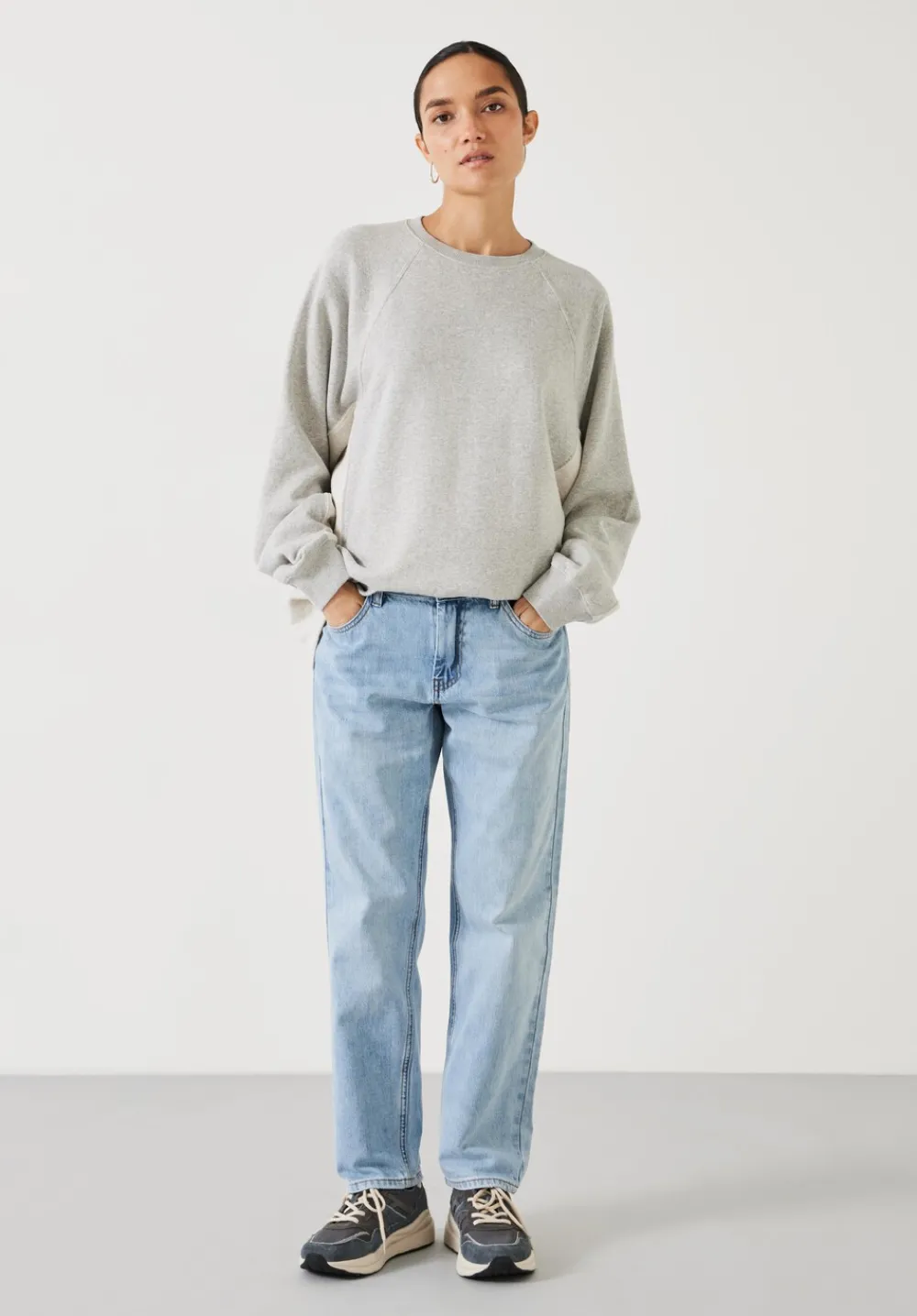 hush Jeans|Relaxed Fit Boyfriend Jeans Pale Blue Authentic