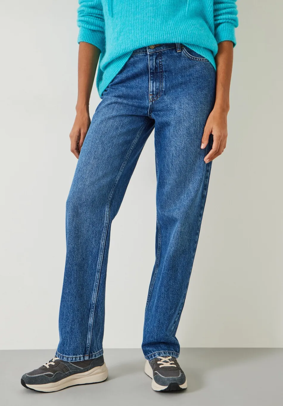 hush Jeans|Remy Straight Slouch Jeans Mid Authentic Blue