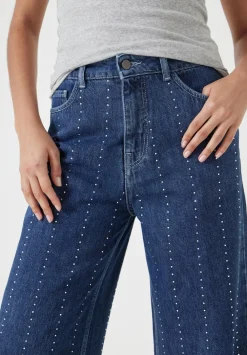 hush Jeans|Rhinestone Stripe Jeans Mid Authentic Wash