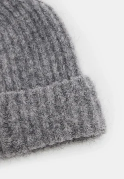 hush Hats|Riley Rib Beanie Mid Grey Marl