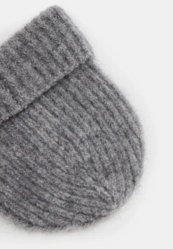 hush Hats|Riley Rib Beanie Mid Grey Marl