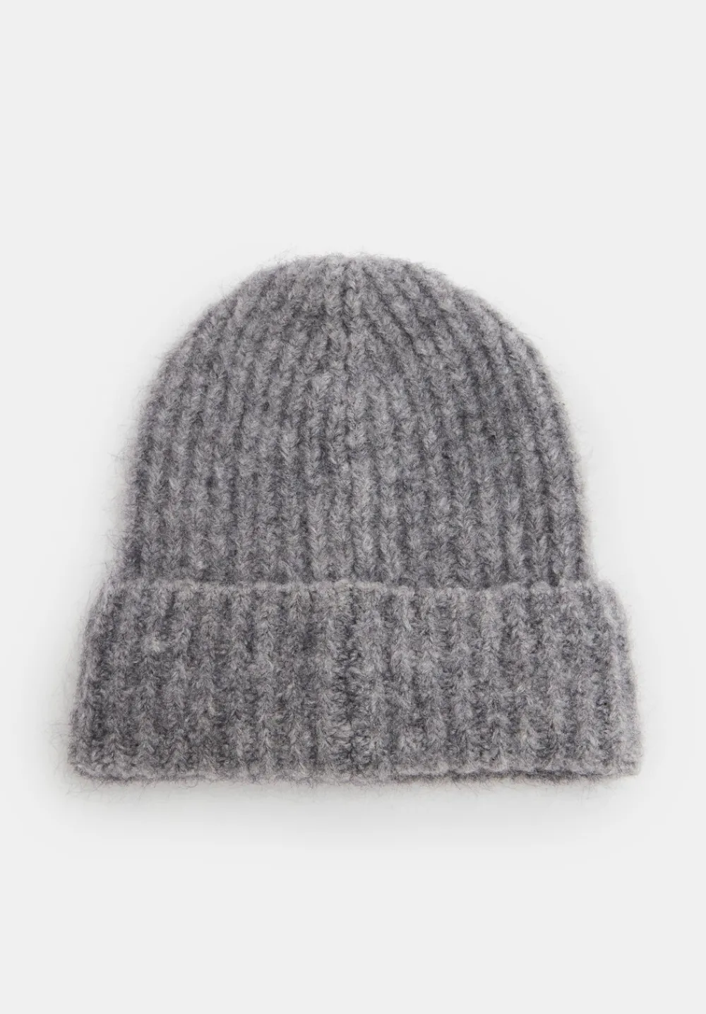 hush Hats|Riley Rib Beanie Mid Grey Marl
