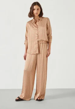 hush Trousers|Rita Printed Wide Leg Trousers Geo Sun