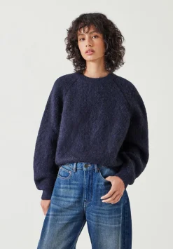 hush Jumpers & Cardigans|River Brushed Boxy Jumper Navy