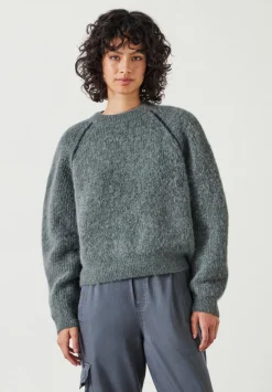 hush Jumpers & Cardigans|River Brushed Boxy Jumper Sage Green