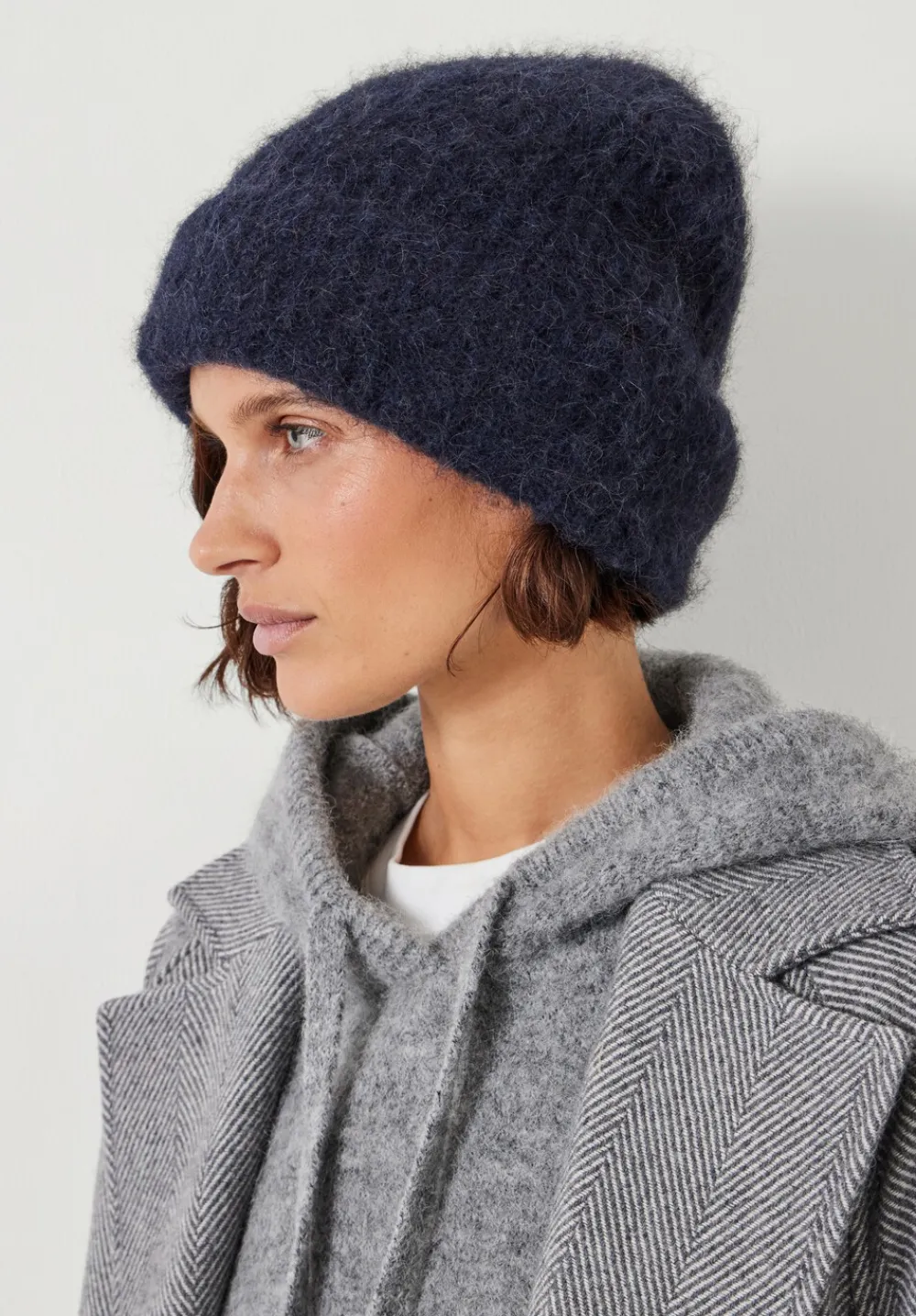 hush Hats|River Rib Alpaca Blend Beanie Midnight Navy