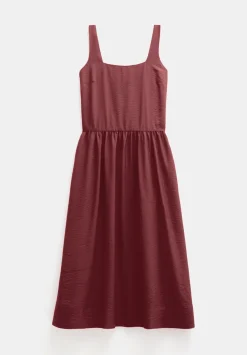hush Dresses|Romi Technical Sleeveless Midi Ballerina Dress Port Red