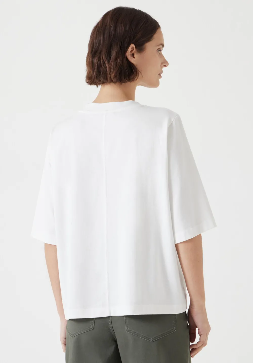 hush Tops & T-Shirts|Romina Heavyweight Cotton T-Shirt White