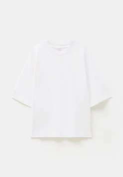 hush Tops & T-Shirts|Romina Heavyweight Cotton T-Shirt White