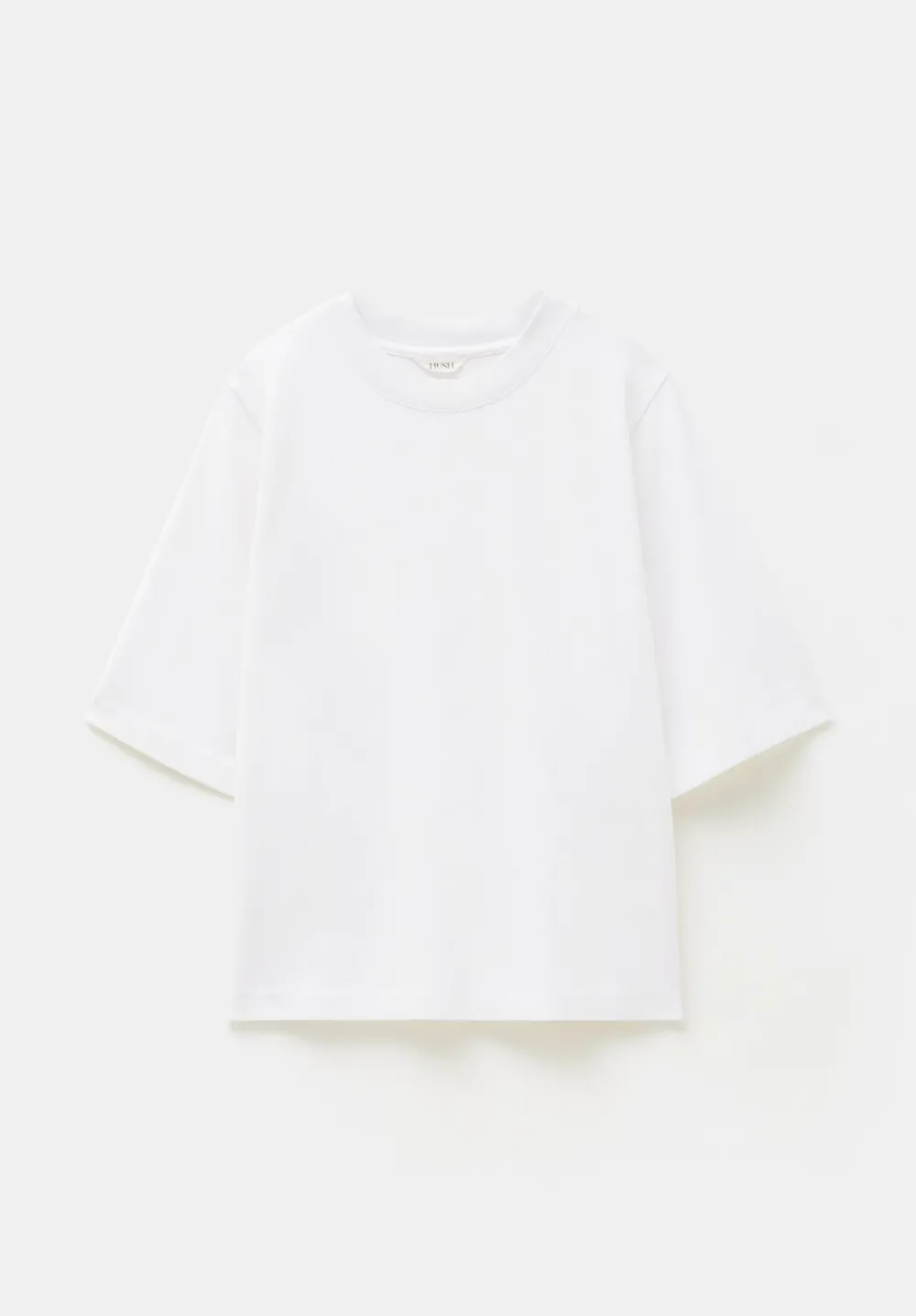 hush Tops & T-Shirts|Romina Heavyweight Cotton T-Shirt White