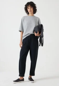 hush Tops & T-Shirts|Romina Heavyweight Cotton T-Shirt Grey Marl