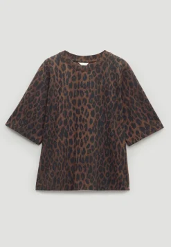 hush Tops & T-Shirts|Romina Leopard Print T-Shirt Soft Leopard