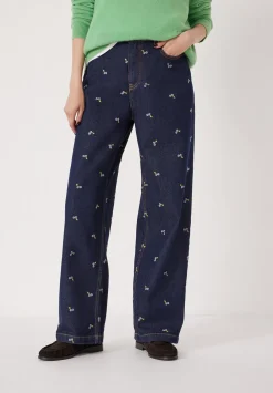 hush Jeans|Romy Embroidered Floral Jeans Rinse washRinse wash