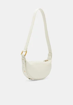 hush Bags|Rory Crescent Leather Crossbody Bag Bone