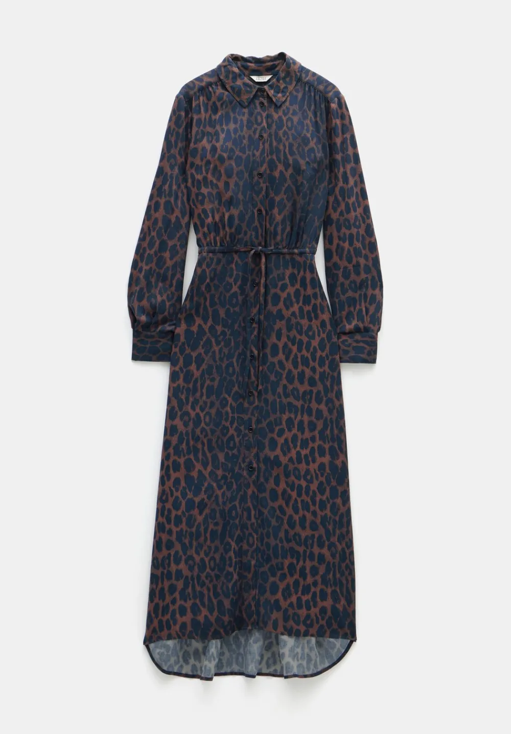 hush Dresses|Jeans|Rosey Midi Shirt Dress Brown & Black Leopard