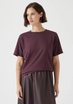 hush Tops & T-Shirts|Rosie Regular Fit Cotton T-Shirt Fudge Brown