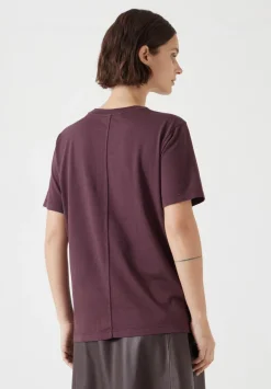 hush Tops & T-Shirts|Rosie Regular Fit Cotton T-Shirt Fudge Brown