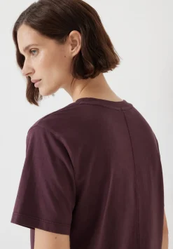 hush Tops & T-Shirts|Rosie Regular Fit Cotton T-Shirt Fudge Brown