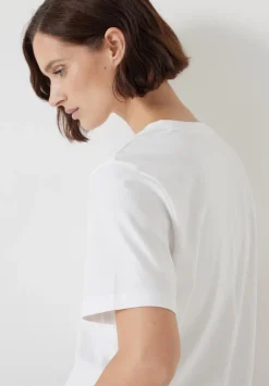 hush Tops & T-Shirts|Rosie Regular Fit Cotton T-Shirt White