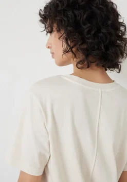 hush Tops & T-Shirts|Rosie Regular Fit Cotton T-Shirt Light Beige