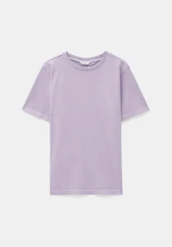 hush Tops & T-Shirts|Rosie Regular Fit Cotton T-Shirt Lilac Purple