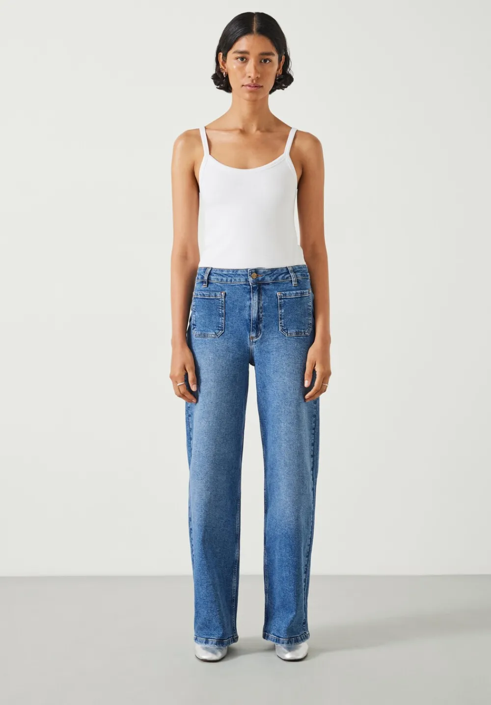 hush Jeans|Rowan Flared Jeans Mid Authentic Blue