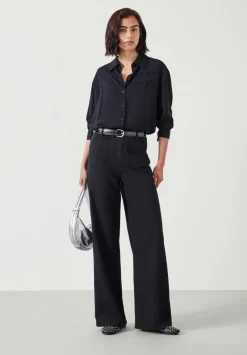hush Trousers|Rowan Flared Trousers Black