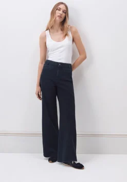 hush Jeans|Rowan Welt Pocket Flared Jeans Washed Black