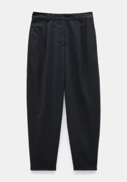 hush Trousers|Ruby Check Wool Blend Trousers Navy/Multi
