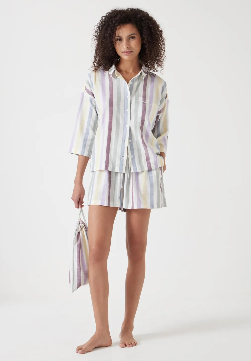 hush Pyjamas & Nightwear|Rudie Stripe Short Pyjama Set Multicolour Stripe