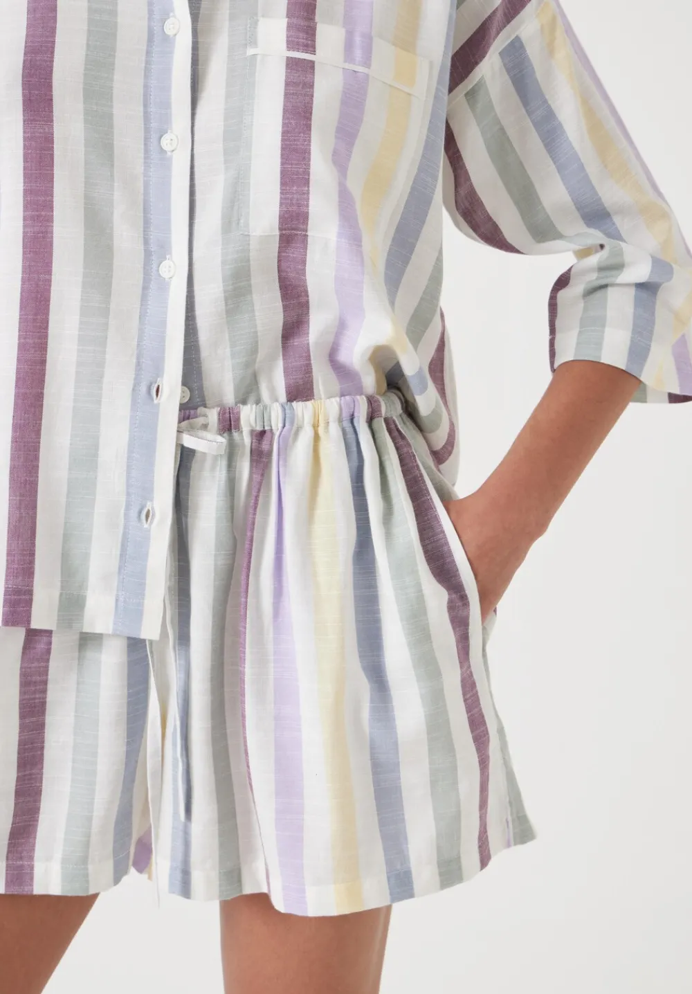 hush Pyjamas & Nightwear|Rudie Stripe Short Pyjama Set Multicolour Stripe