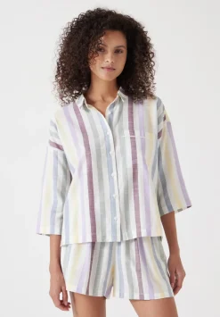 hush Pyjamas & Nightwear|Rudie Stripe Short Pyjama Set Multicolour Stripe