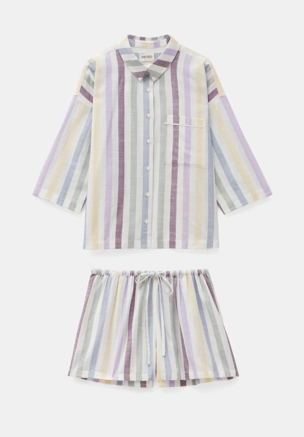 hush Pyjamas & Nightwear|Rudie Stripe Short Pyjama Set Multicolour Stripe