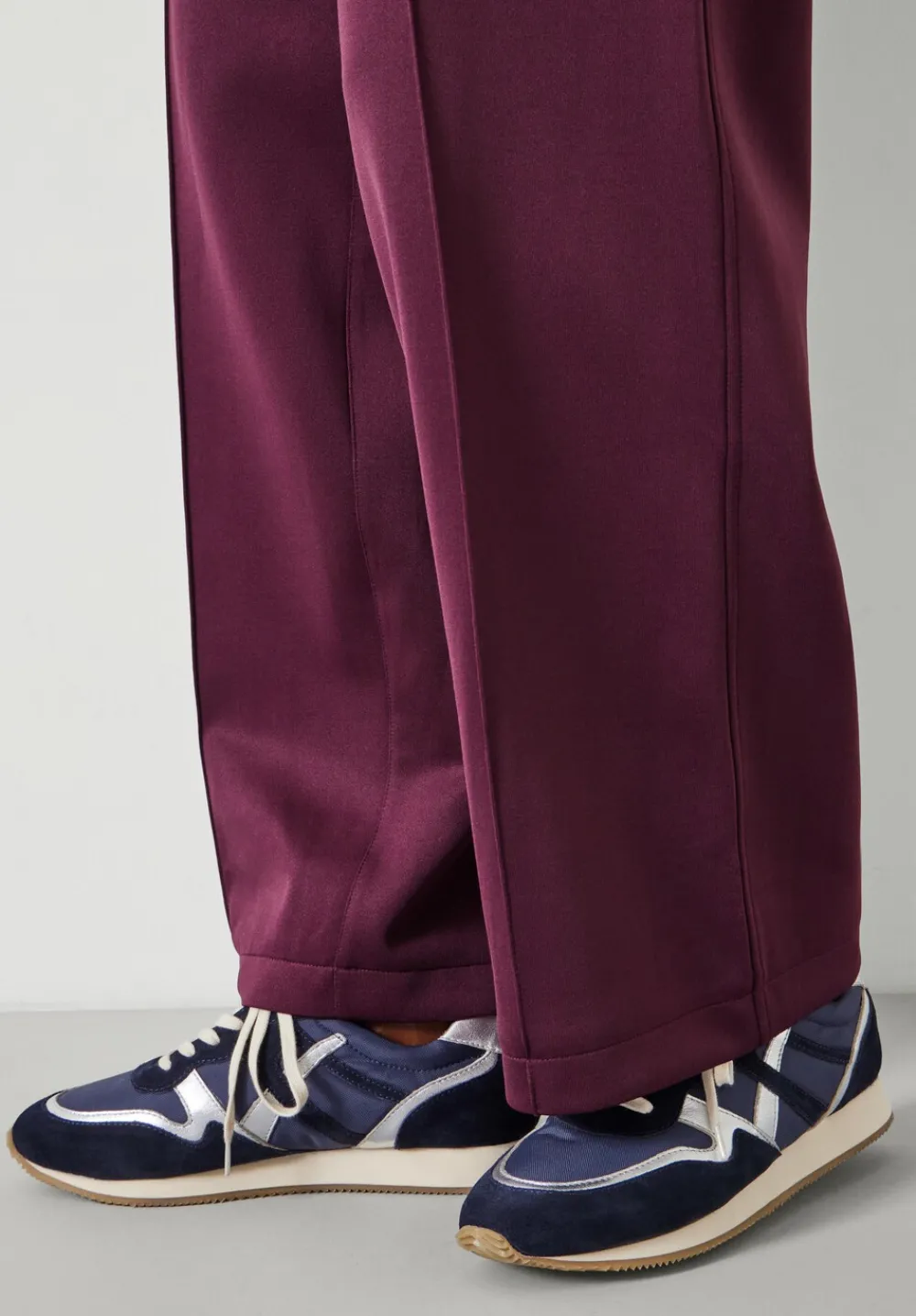 hush Trainers|Rylee Retro Trainer Navy Silver Mix