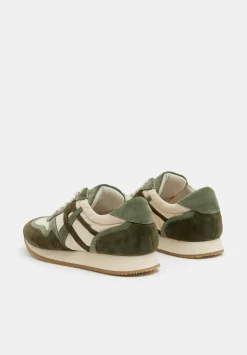 hush Trainers|Rylee Retro Trainer Olive Green