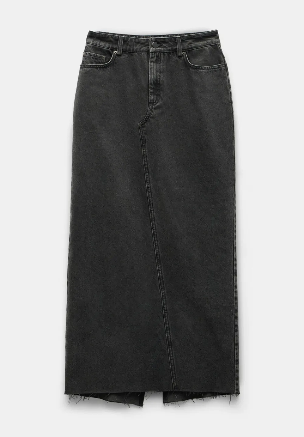hush Skirts|Rylie Denim Maxi Skirt Washed Black