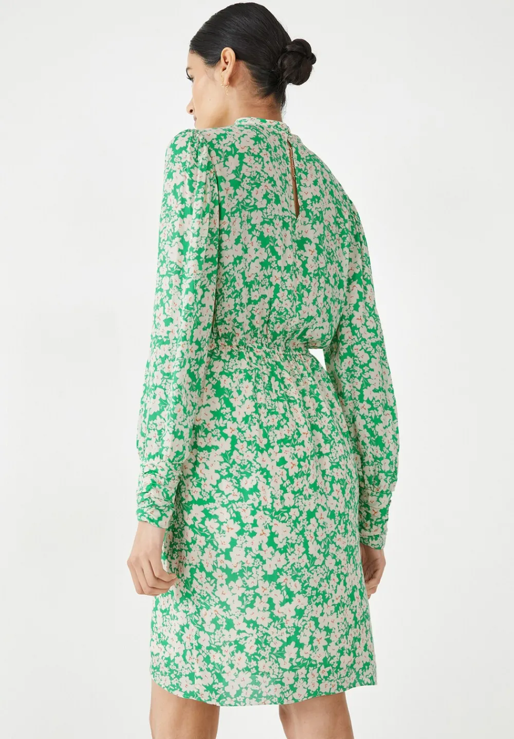 hush Dresses|Sammy Mini Dress Meadow Ditsy Green