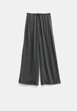 hush Trousers|Sandra Printed Trouser Geo Star Khaki