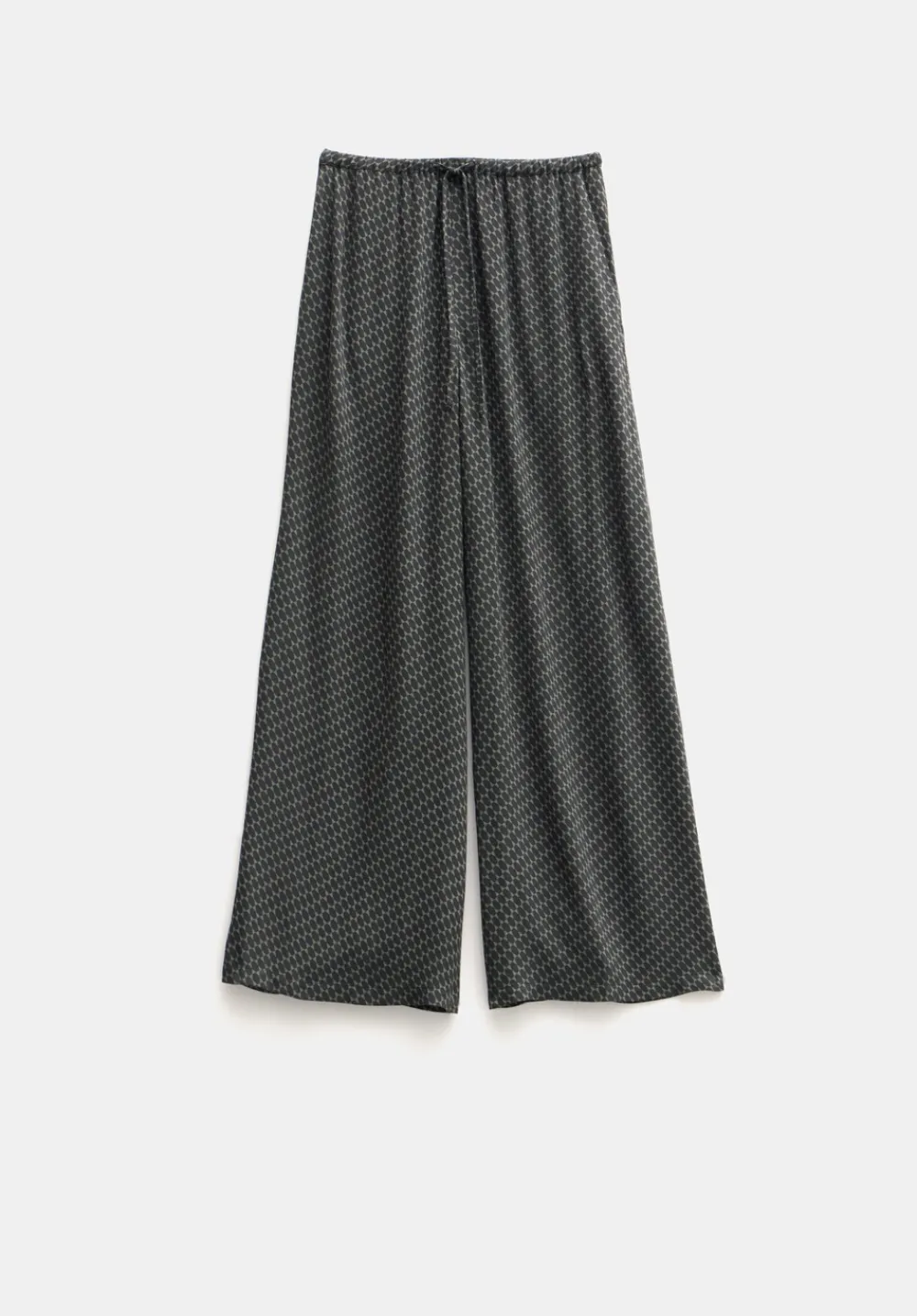 hush Trousers|Sandra Printed Trouser Geo Star Khaki