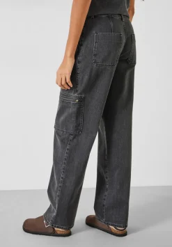 hush Jeans|Sara Cargo Jeans Washed Black
