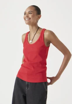 hush Tops & T-Shirts|Scoop Neck Vest Tomato Red