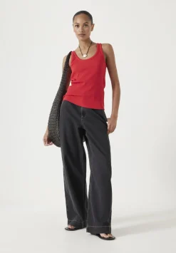 hush Tops & T-Shirts|Scoop Neck Vest Tomato Red