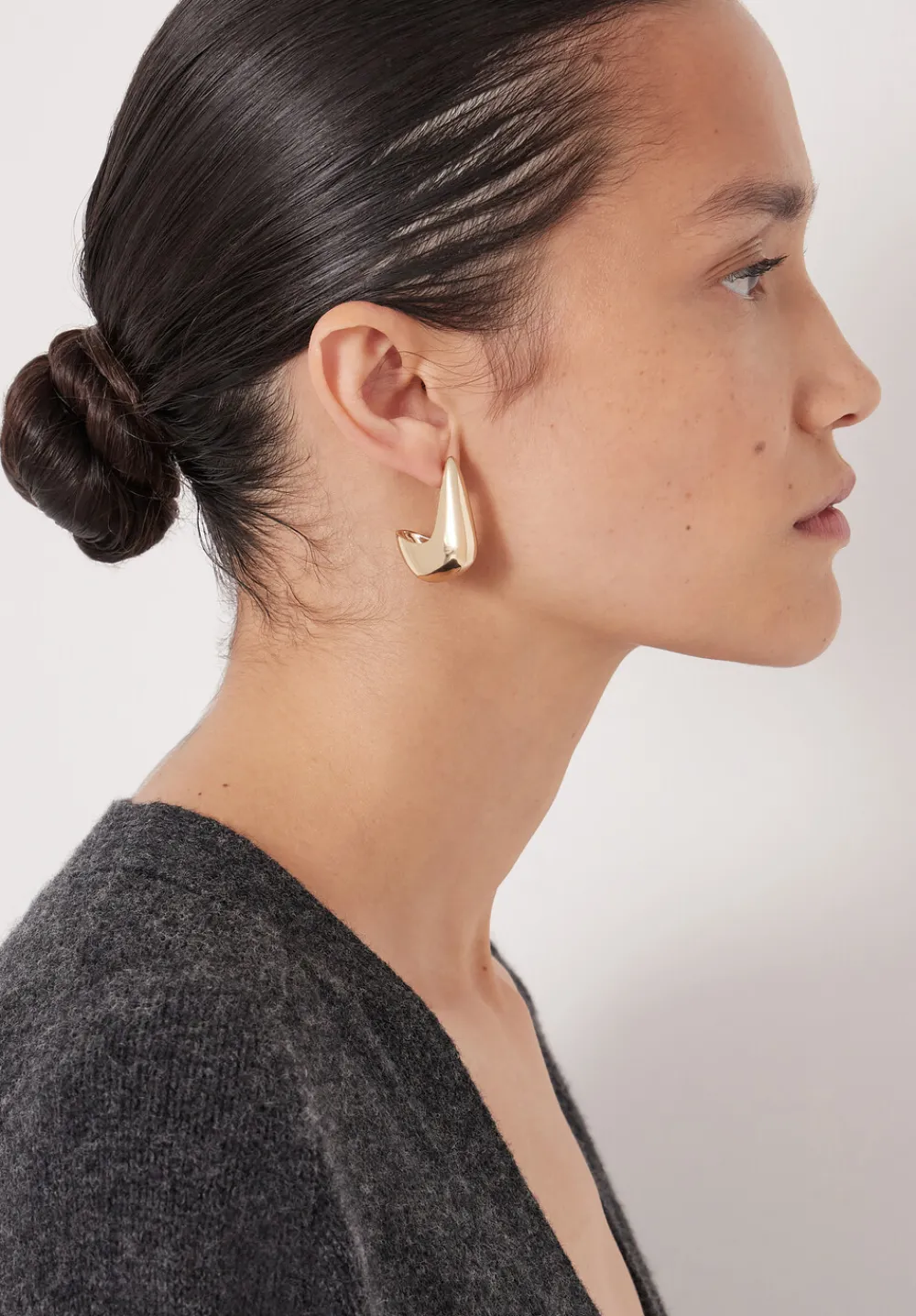 hush Jewellery|Sculptural Dome Earrings Gold