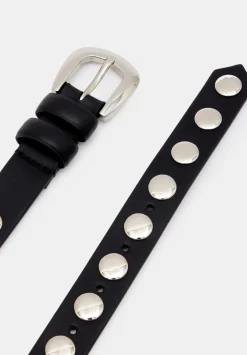 hush Belts|Seren Studded Leather Belt Black
