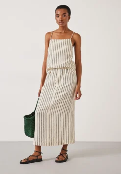 hush Tops & T-Shirts|Sian Stripe Linen Cami Speckle Stripe Navy