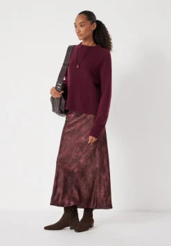 hush Skirts|Simone Slinky Skirt Snake Print Brown