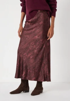 hush Skirts|Simone Slinky Skirt Snake Print Brown