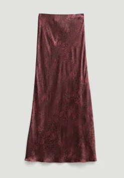 hush Skirts|Simone Slinky Skirt Snake Print Brown