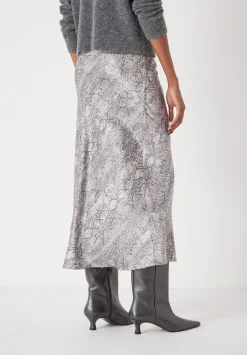 hush Skirts|Simone Slinky Skirt Natural Snake Grey